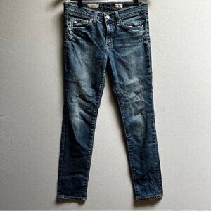 AG Adriano Goldschmied Beau Slouchy Skinny Blue Denim Jeans Sz 26R